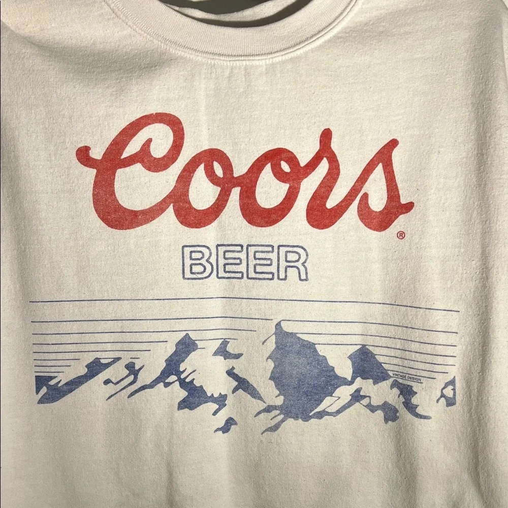 Coors Beer Graphic Crewneck Sweater - Cream - Picture 4 of 5